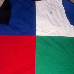 Ralph Lauren Kids Colorblock Polo Tee in Blue White Red Green Black